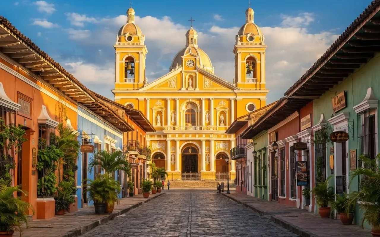 Catedral colonial de Granada, Nicaragua — destino de traslados desde Costa Rica